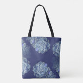 Blue Cactus Canvas tas (Achterkant)