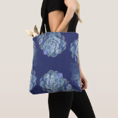 Blue Cactus Canvas tas (Dichtbij)