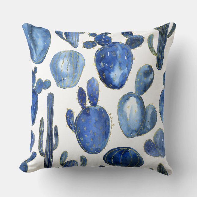 Blue Cactus Home Decor Gold Desert Chic Kussen (Voorkant)