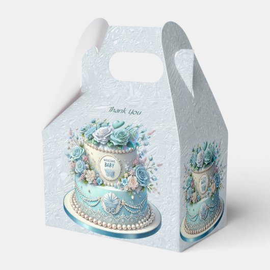 Blue Cake Bloemen Favoriet Box Bedankdoosjes (Achterkant)