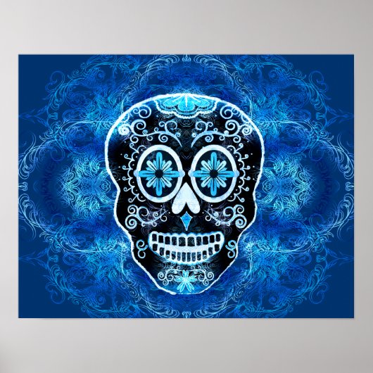 Blue Calavera Print (Voorkant)