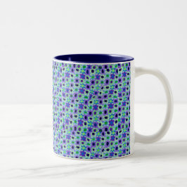 Blue Calico 11 oz Two-Tone Mok