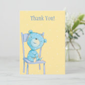 Blue Calico Beer Dank je Bedankkaart (Staand voorkant)