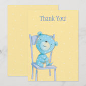 Blue Calico Beer Dank je Bedankkaart (Voorkant / Achterkant)