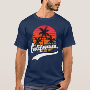 Blue California Summer Sunset Mannen T-Shirt