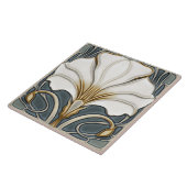 Blue Calla Lily Backsplash Repro Art Nouveau Tegeltje (Zijkant)