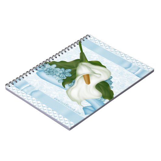 Blue Calla Lily notebook Notitieboek (Linkerzijde)