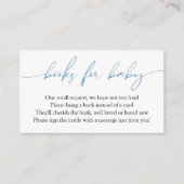 Blue Calligraphy Books for Baby Request Informatiekaartje (Voorkant)