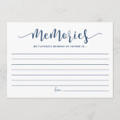 Blue Calligraphy Favorite Memory of the Bride Kaar Advieskaart (Voorkant)