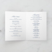 Blue Calligraphy Script Wedding Booklet Programma (Binnen)