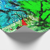 Blue calm abstract Wrapping Paper,Dazzling blue Cadeaupapier (Hoek)