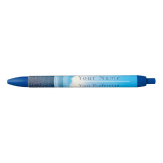 Blue Calm Beach Scene Blauwe Inkt Pen