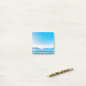 Blue Calm Beach Scene Post-it® Notes (Op bureau)