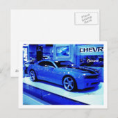 "Blue Camaro" © 2009 S.J. Briefkaart (Voorkant / Achterkant)