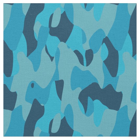 Blue Camo abstract Stof (Close Up)