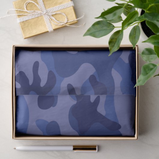 Blue Camo Adventure Sports Fun Tissuepapier (Geschenk)