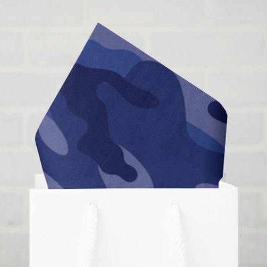 Blue Camo Adventure Sports Fun Tissuepapier (Cadeauzakje)