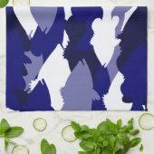 Blue Camo Bass Gevist Theedoek (Gevouwen)