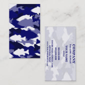 Blue Camo Bass Gevist Visitekaartje (Voorkant / Achterkant)
