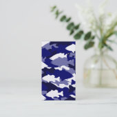 Blue Camo Bass Gevist Visitekaartje (Staand voorkant)