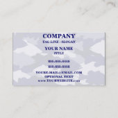 Blue Camo Bass Gevist Visitekaartje (Achterkant)