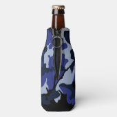 Blue Camo Bottle Cooler (Fles Achterkant)