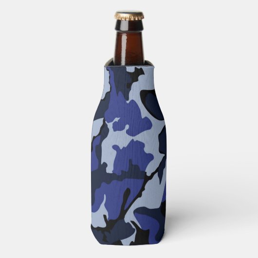 Blue Camo Bottle Cooler (Fles Voorkant)