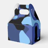 Blue Camo Camoflauge Verjaardagsfeestje Favorieten Bedankdoosjes (Achterkant)