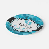 Blue Camo, Camouflage Baby shower Papieren Bordje (Gekanteld)
