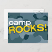 Blue Camo CAMP ROCKS Briefkaart (Voorkant / Achterkant)