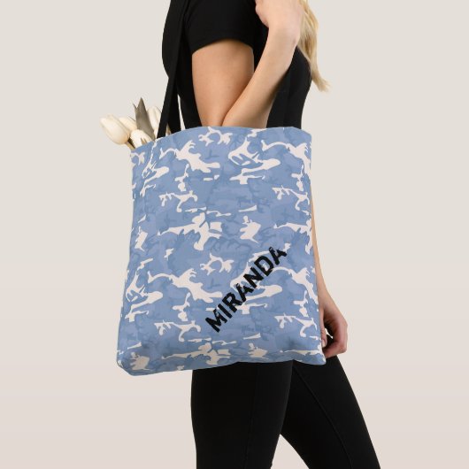 Blue Camo Canvas tas (Dichtbij)