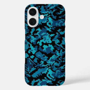 Blue Camo iPhone 16 Hoesje
