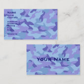 Blue Camo Contact Kaart/Profile Card Visitekaartje (Voorkant / Achterkant)