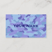 Blue Camo Contact Kaart/Profile Card Visitekaartje (Achterkant)
