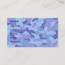 Blue Camo Contact Kaart/Profile Card Visitekaartje