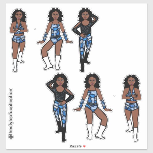 Blue Camo Dancer #1 Sticker (Vel)