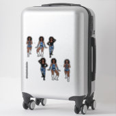 Blue Camo Dancer #1 Sticker (Koffer)