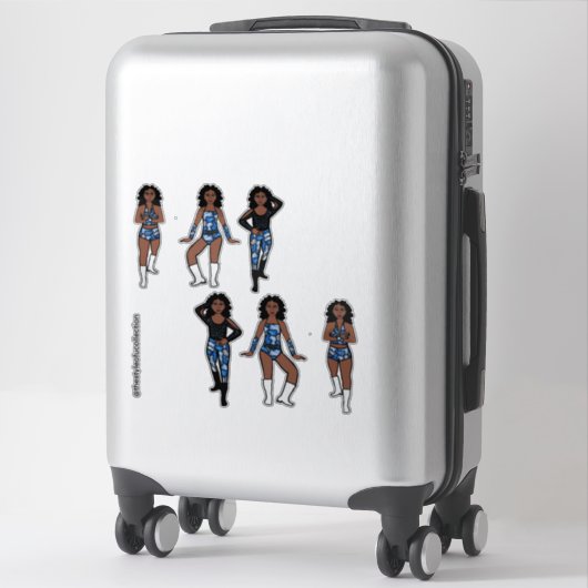 Blue Camo Dancer #1 Sticker (Koffer)