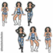 Blue Camo Dancer #2 Sticker (Voorkant)