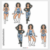 Blue Camo Dancer #2 Sticker (Vel)