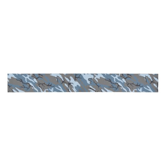 Blue Camo Grosgrain Lint (Voorkant)