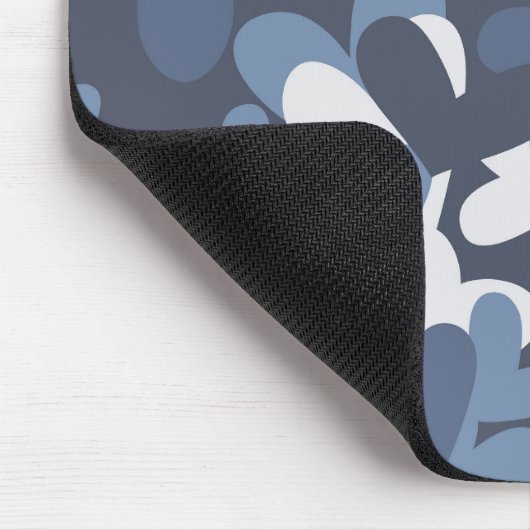 Blue Camo Hearts | Camo Hearts Mousepad Muismat (Hoek)