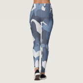 Blue Camo Hearts Patterned | LEGGINGS (Achterkant)