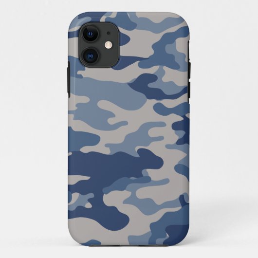 Blue Camo Hoesje-Mate iPhone 5 Hoesje (Achterkant)