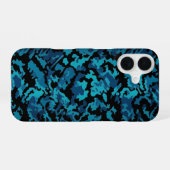 Blue Camo iPhone 16 Hoesje (Achterkant horizontaal)