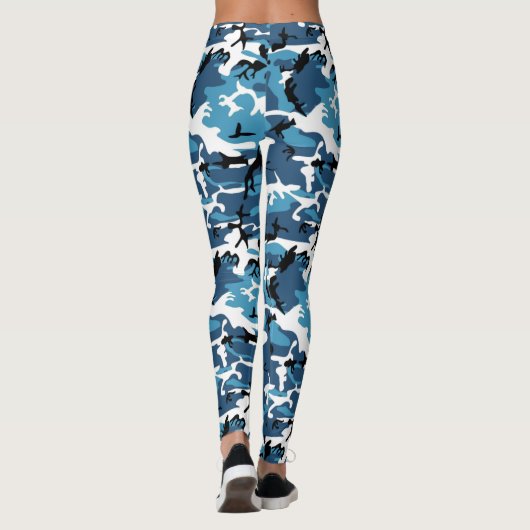 Blue Camo Leggings (Achterkant)