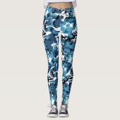 Blue Camo Leggings (Voorkant)