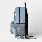 Blue Camo Militair Monogram Bedrukte Rugzak (Rechts)