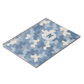 Blue Camo Militair Monogram Notitieboek (Linkerzijde)
