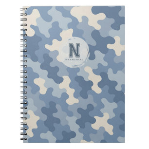 Blue Camo Militair Monogram Notitieboek